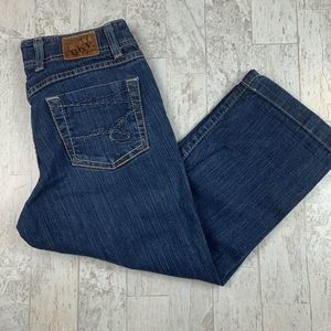 BKE Britni Capri Dark Jeans SZ 27  GUC